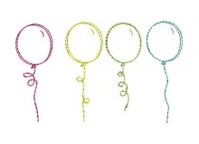 Stickdatei - Luftballon Parade Doodle